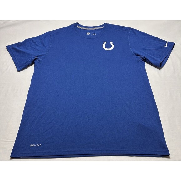 Indianapolis Colts Training Nike Dri Fit Shirt Mens Large Football NFL Blue - Picture 1 of 11